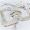 1 Yard Silver Rhinestone Accent Connector Buckle Applique for Clothing and Crafts